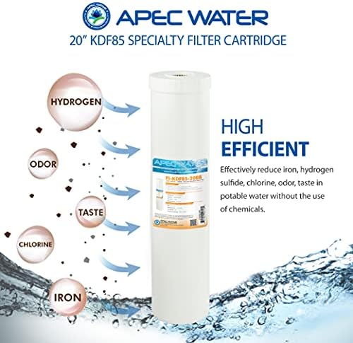 APEC Water Systems FI-KDF85-20BB US Made Iron and Hydrogen Sulfide Reduction Replacement Water Filter, 4.5"x20" - Image 2