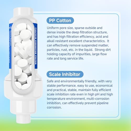 2 Pieces Calcium Inhibitor Filter for 3/4" Standard Garden Hose and Faucets - Image 3