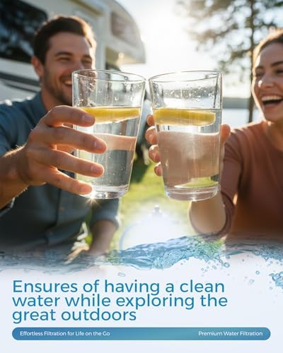 EcoBlueLife RV Water Filter - Inline Attachment with KDF & Activated Carbon, Reduces Odors, Chlorine-Taste, Sediments for Pure Drinking Waters, Perfect for Travel Trailers, Marine, Camper Water Filter - Image 6