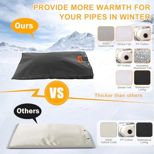 18"x24" Insulated Backflow Cover, Black, 7-Layer - Image 5
