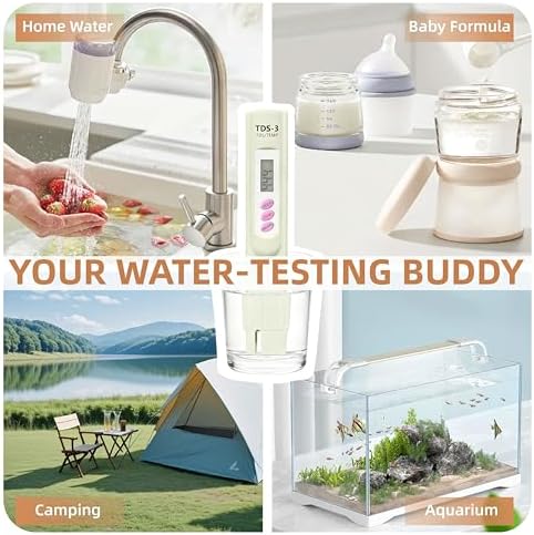 TDS Meter Digital Water Tester for Drinking Water, 3 in 1 TDS,EC,Temperature Meter,Portable Water Testing Kits for Hydroponics Aquarium and RO System - Image 6