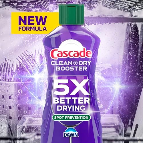 Cascade Rinse Aid Clean & Dry Booster Dishwasher Liquid, Gel & Detergent Pods for Sparkling Clean Dishes, Dishwasher Soap Tablets & Rinse Aid Dry Booster, 30.5oz - Image 2
