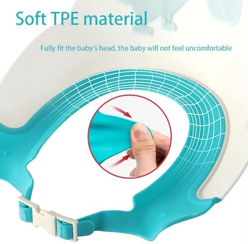 Baby Shower Cap Shield, Shower Cap for Kids, Visor Hat for Eye and Ear Protection for 0-9 Years Old Children,Cute Dinosaur/Crocodile/Hippo shape Makes the Baby Bath More Fun (Dinosaur, Blue) - Image 5