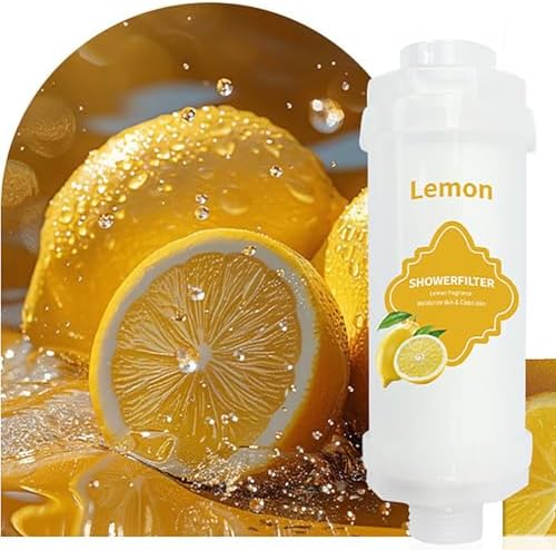 Vitamin C Shower Filter Shower Aromatherapy Bathroom Accessories for Hard Water Filter Remove Chlorine Fluoride Heavy Metals Improves Skin Condition Protects Hair Lemon by Unknown