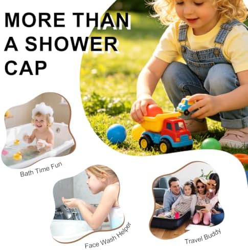 Baby Shower Cap Shield - Adjustable Waterproof Shower Visor for Kids, Soft Baby Hair Washing Shield with Ear Protection, Perfect for Toddlers & Children (Pink) - Image 6