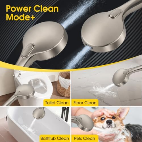 High Pressure Shower Head with Handheld,Power Wash & Auto Reset - Image 3