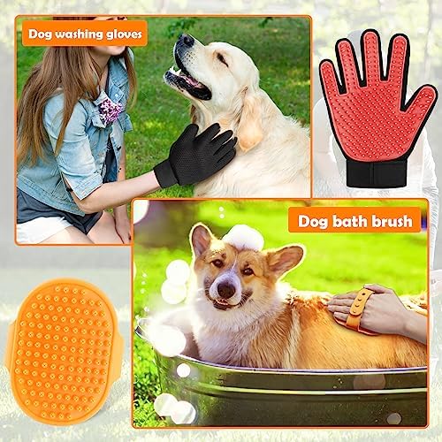 Dog Washing Hose Attachment Upgrade 8-in-1 Sprayer, Grooming Glove & Brush - Image 5