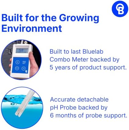 Bluelab Combo Meter for pH, Temperature & Conductivity in Water - Easy Calibration, Digital EC/TDS/PPM Tester for Hydroponics & Indoor Plants (METCOM) - Image 4