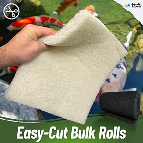 Aquatic Experts Koi Pond Filter Pad Bundle with Bio Balls – White Fine 12" x 72" + Black Coarse 12" x 72" Pads & 300 Count Bio Balls, Reusable Pond Filter Media - Image 5