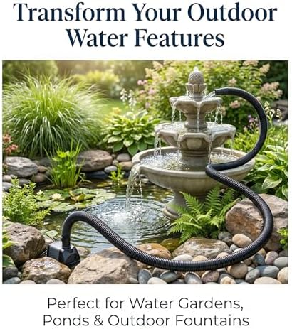 Corrugated Pond Tubing - Flexible, Kinkproof, Reinforced PVC Hose for Water Gardens, Pumps, Waterfalls & Aquaculture (10 Feet Black, 1-1/4 Inch) - Image 7