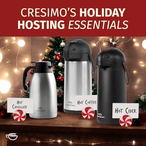 Cresimo Thermal Coffee Carafe 68oz / 2L - 12 Hours Hot Beverage Dispenser - Image 5
