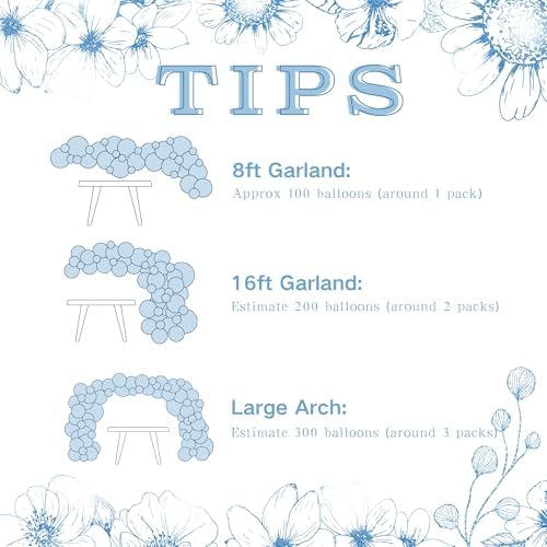 Blue White Balloon Arch Kit for Baby Shower Birthday Decor - Image 4
