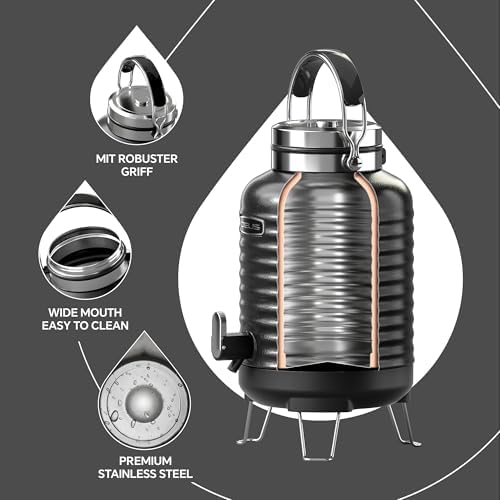 IDEUS Insulated Beverage Dispenser 1.4gal, Drink Container Black - Image 3
