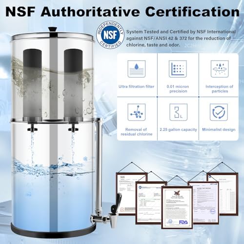 Upgrade Black Water Filter Activated Carbon by Fetechmate with Ultra Filtration Membrane Water Purification Elements Replacement Compatible with Ber-key Gravity Water Filtration System (4 Pack) - Image 6