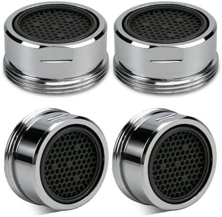 4Pcs Faucet Aerator Replacement, 15/16" 24mm Honeycomb Anti-Splash High Flow Water Saving Sink Aerators M24 Male Thread, Universal Bathroom Kitchen Faucet Parts by YTkavq
