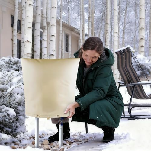 Waterproof Anti Backflow Preventer Cover, 17 X 21 in Outdoor Pipe Insulation, Oxford Fabric for Winter, Windproof & Sun Protection - Image 3