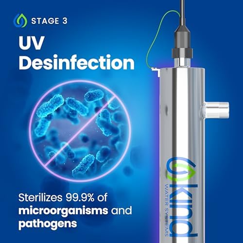Whole House Salt Free Water Softener Alternative with UV Light - Filters Dirt, Sand, and Debris - Protects Plumbing and Appliances from Hard Water Scale - Easy Installation - Zero Water Waste - Image 5