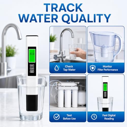 2026 All-New 4 in 1 Digital Water Tester (White+Yellow) - Image 7