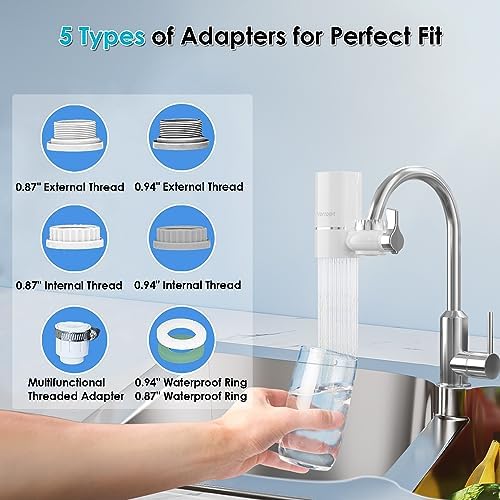 Vortopt Faucet Water Filter for Sink, T1 Rapid Flow, NSF Certified. - Image 5
