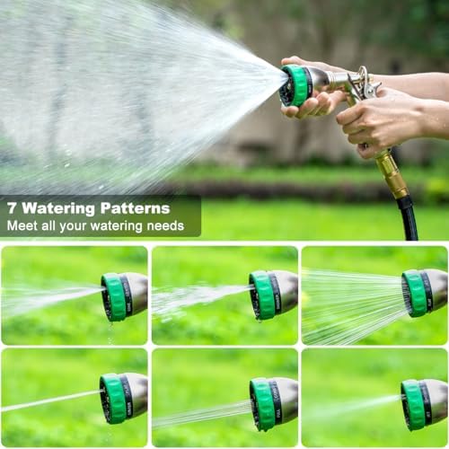 FANHAO Upgraded 100% Metal Garden Hose Nozzle Heavy Duty, 7 Spray Patterns - Image 3