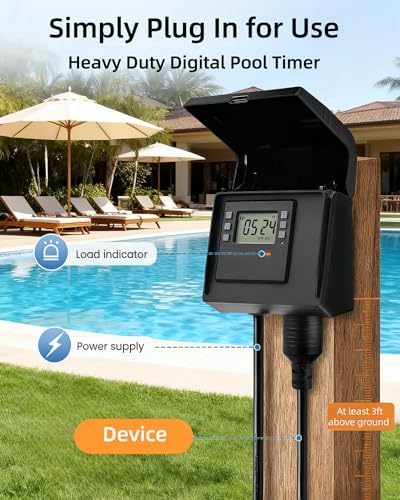 Digital Pool Pump Timer,Twist-Lock NEMA L5-20R - Image 3
