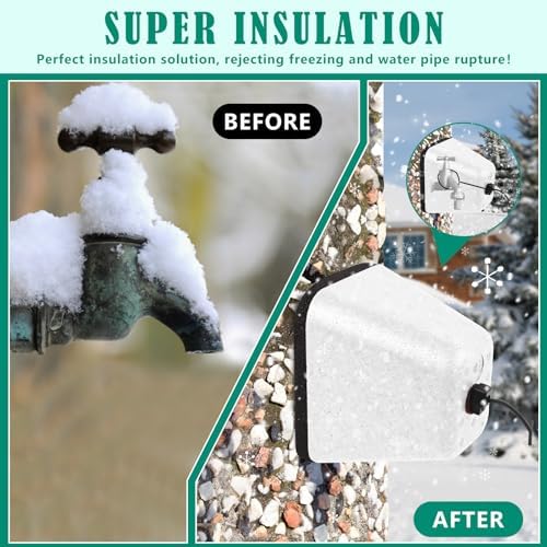 2 Pack Outdoor Faucet Covers for Winter, Heavy Duty Faucet Spigot Covers - Image 5