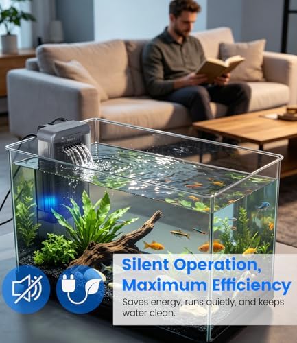 Aquarium Filter with U-V Light, Turtle Tank Filter for Up to 40 Gallon - Image 5