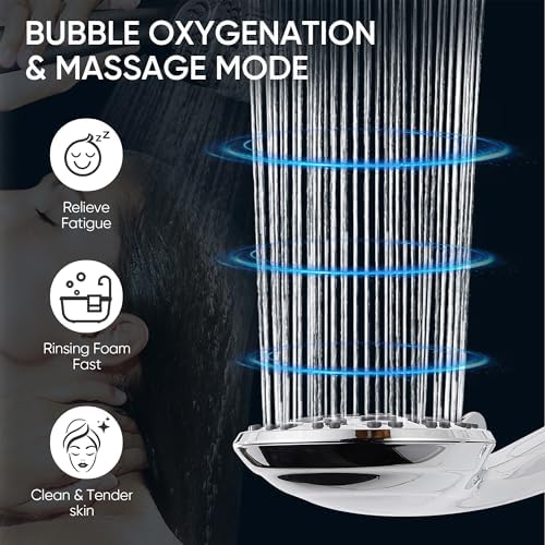 Cobbe 8-Setting Handheld Shower Head, Water-Saving Design, Chrome - Image 5