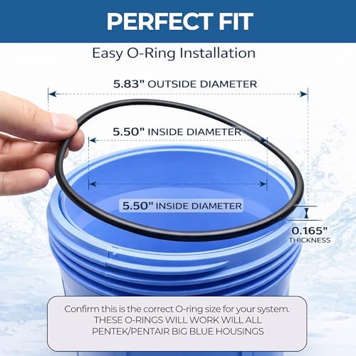 Replacement 151122 O-Ring (3 Pack) Made Specifically for Pentair Pentek Big Blue Water Filter Filters OEM Size ORing NSF 61 Buna-N Rubber - Image 3