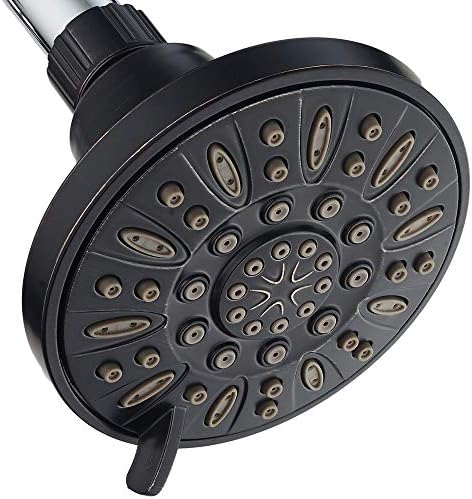 AquaDance for California - Oil Rubbed Bronze High Pressure 6-Setting 4" Shower Head – Angle Adjustable, Anti-Clog Showerhead Jets, Tool Free Install-USA Standard Certified-Top U.S. Brand – 1.8 GPM by AquaDance