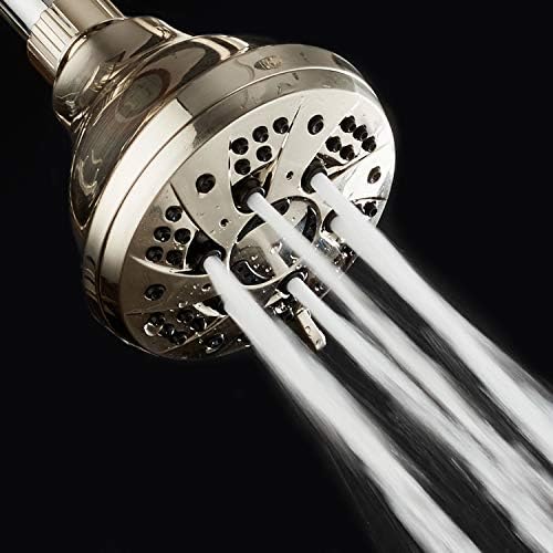 AquaDance BRUSHED NICKEL High Pressure 6-Setting Spiral Shower Head – Angle Adjustable, Anti-Clog Showerhead Jets, Tool-Free Installation - USA Standard Certified - Top U.S. Brand - Image 5