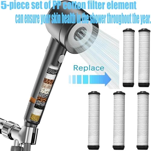 Shower Filter for Handheld Shower Head, Set of 5 Upgraded version Multi-Storey Replacement Filters for Hard Water Remove Chlorine and Harmful Substances,Make Bathing Healthier. - Image 3