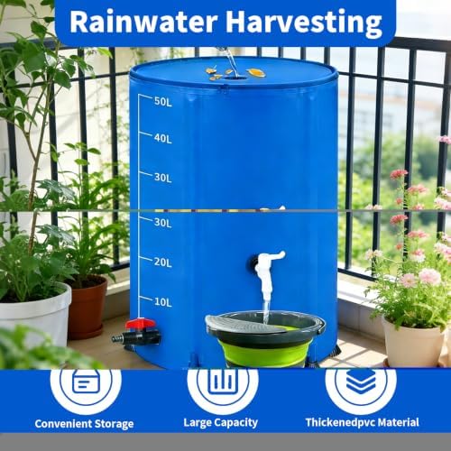 Portable Foldable Outdoor rainwater Barrel for Spring & Summer use. Ideal for Garden Irrigation, Courtyard Cleaning and Emergency Water Storage, Various - Image 3