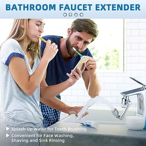 CECEFIN Sink Filter for Bathroom/Kitchen Water Faucet Extender, 1080 Swivel - Image 4