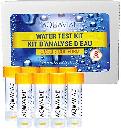 Water Testing Kit - 8 Pack for E. Coli and Coliform Bacteria Detection | High Sensitivity Water Testing Kits for Drinking Water or Well | DIY Water Quality Tester for Professional Use by AquaVial