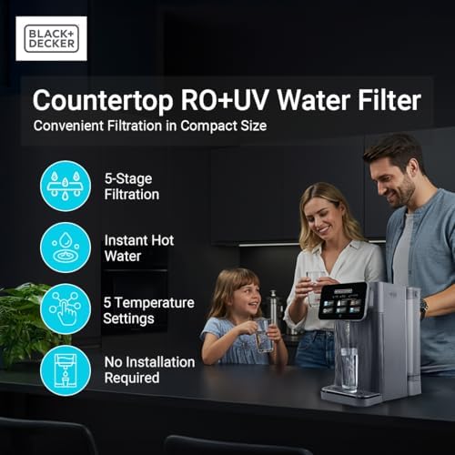 BLACK+DECKER Countertop Composite Cartridge, Reverse Osmosis Water Filter with 5 Stage Filtration System with UV, IAPMO R&T Tested, Platinum Sealed, and NSF/ANSI 58 Certified - Image 2