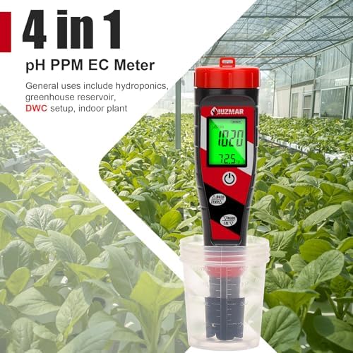 UIUZMAR Digital pH Meter pH TDS EC Meter for Hydroponic Solution - Image 4