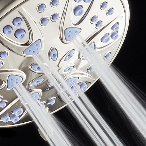 AquaDance Antimicrobial/Anti-Clog High-Pressure 6-setting Hand Shower with Nozzle Protection from Growth of Mold, Mildew & Bacteria for Stronger Shower! - Sunset Blue - Image 6