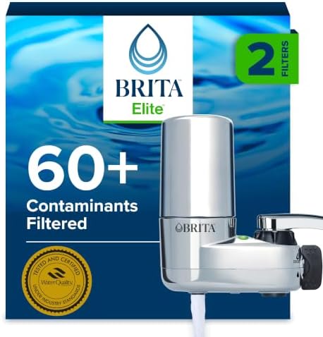 Brita Elite Chrome Faucet Water Filter System, 2 Filters by Brita