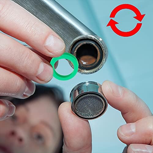 BOETOADG 4PCS Faucet Aerator, 2 Packs of Aerator Filter Replacement Parts, With Brass Housing 15/16 Inch 24mm External Thread Aerator Faucet Filter, With Gasket, For Kitchen and Bathroom - Image 6