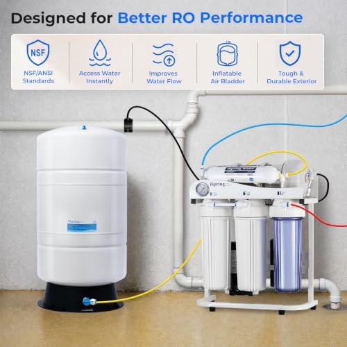 iSpring T20M 20 Gallon Pre-Pressurized Tank for Reverse Osmosis (RO) Systems with 14 gallons of Water Storage Capacity, White - Image 2