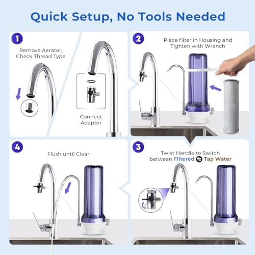 iSpring CKC1C-PF PFAS/PFOA/PFOS Removal Water Filter for Faucet, 10000 Gal - Image 4