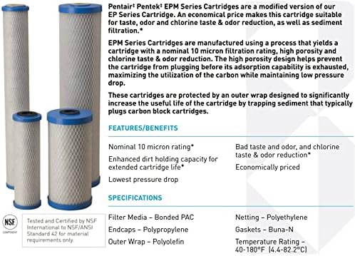 Pentair Pentek EPM-BB Big Blue 10" x 4.5" Carbon Block Water Filter - Image 4