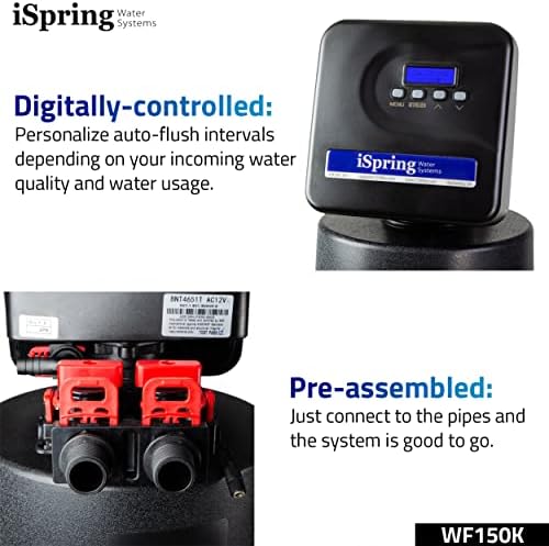 iSpring WF150K Whole House Central Water Filtration System with Set and Forget Smart Valve, Up to 10 Years - Image 4