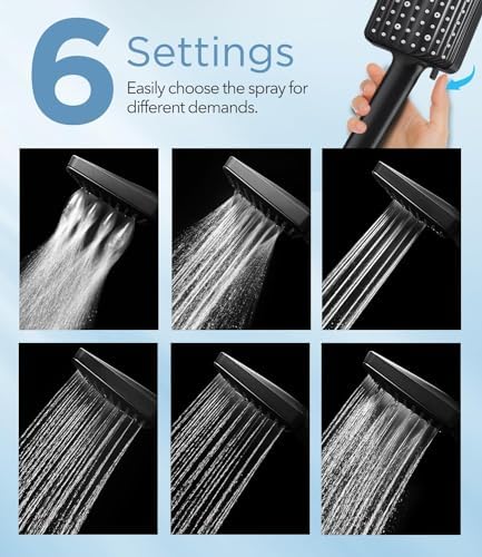 MakeFit Filtered Handheld Shower Head for Hard Water, High Pressure 7 Modes - Image 5