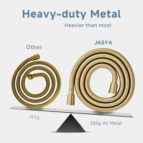 23 Inches 304 Stainless Steel Shower Hose Extra Short Gold - Image 5