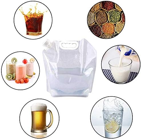 SUPANT Collapsible Emergency Water Jug Container Bag, Freezable, BPA Free Plastic Water Carrier Tank, Outdoor Folding Water Bag for Sport Camping Riding Mountaineer Backoacking, Food Grade - Image 6