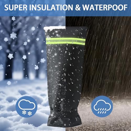 Outdoor Faucet Covers for Winter with Reflective Strips,Velcro Thickened Anti-Freeze Outdoor Tap Cover,Reusable Spigot Cover for Winter Freeze Protection Anti-Rust（17.7 * 7.1inch） 1pcs - Image 5