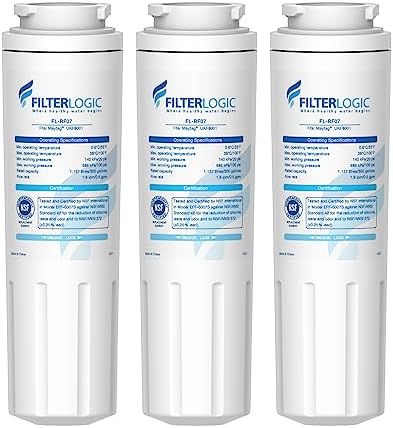 Filterlogic UKF8001 Replacement for EveryDrop Filter 4 Water Filter, 3 Pack by Filterlogic