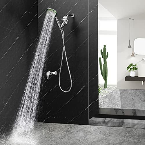 Filtered Shower Head Combo, Includes 79" Hose, 20 Stage Shower Filter Head, High Pressure Handheld Spray Showerhead, Shower Arm Mount Holder, for Hard Well Water Chlorine, Chrome (S10) - Image 5